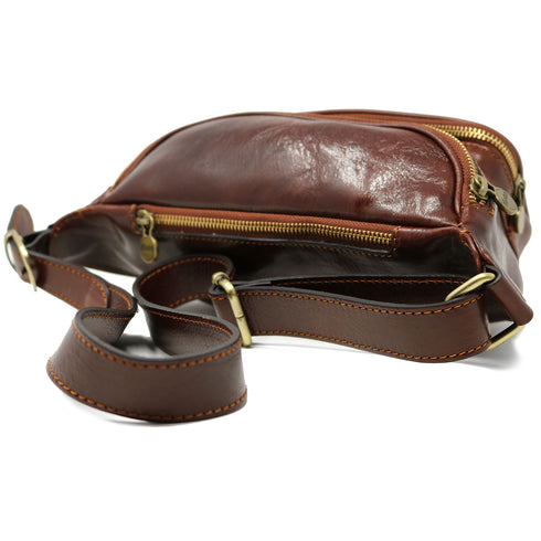 Leather Fanny Pack Waist Bag Floto Brown 3
